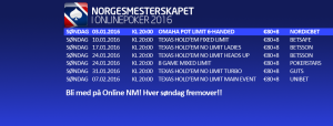 Dette er programmet for årets online-NM i poker.