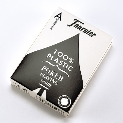 Kortstokk Fournier standard index 4, kort, poker, plastikk, plast, blå