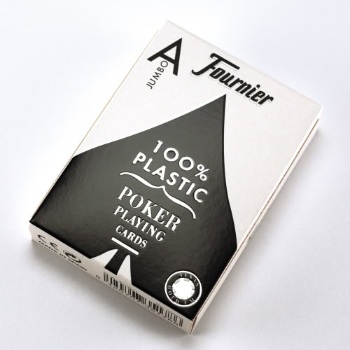 Kortstokk Fournier jumbo index 2, kort, poker, plastikk, plast, blå