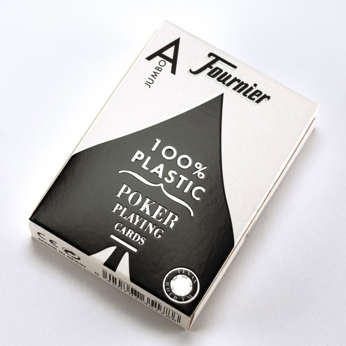 Kortstokk Fournier jumbo index 2, kort, poker, plastikk, plast, blå