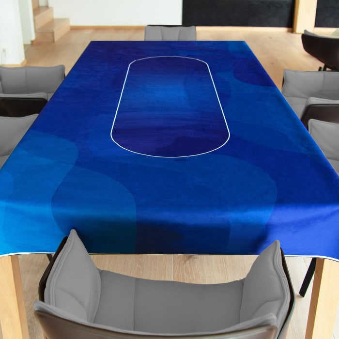 Pokerduk blå, pokerbord, poker, duk, trekk, bord.