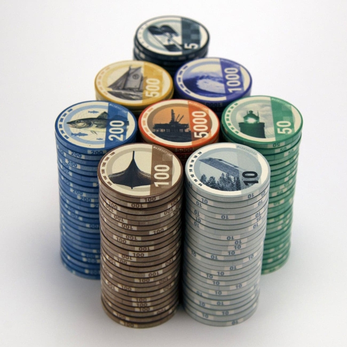 Chips sjetonger seddeldesign