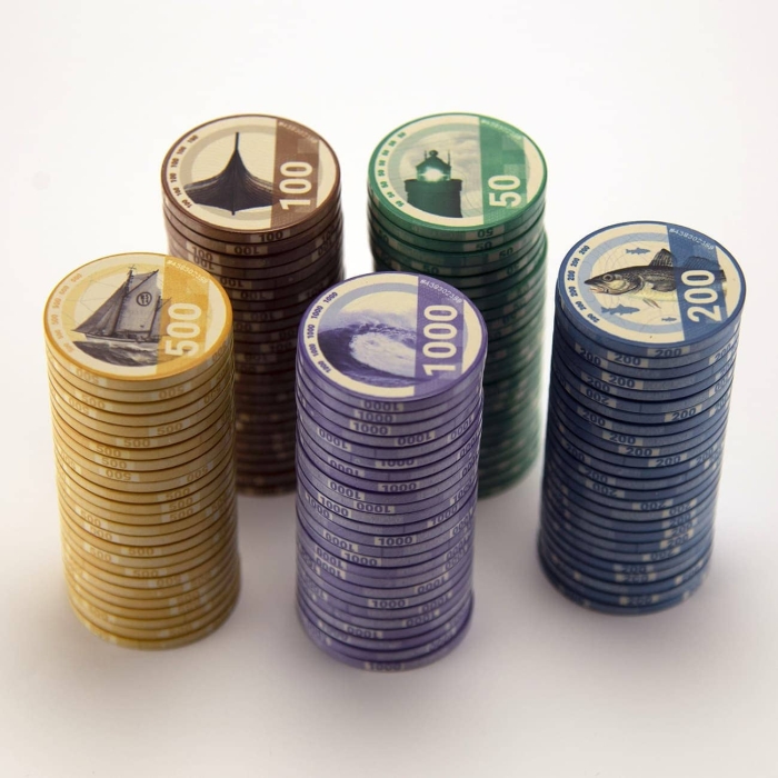 Chips sjetonger seddeldesign