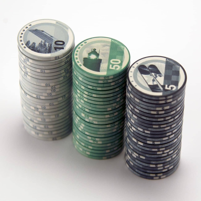 Chips sjetonger seddeldesign