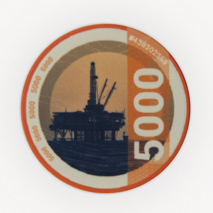 Chips sjetonger seddeldesign valør 5000