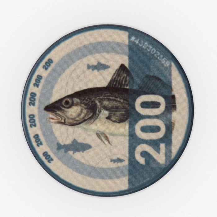 Chips sjetonger seddeldesign valør 200