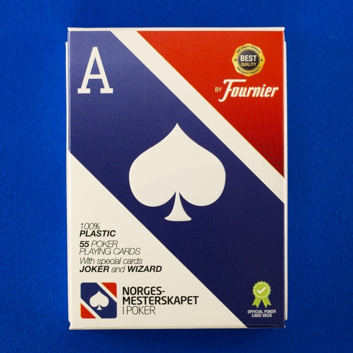 Norgesmesterskapet i poker, NM i poker, kort, kortstokk rød og blå