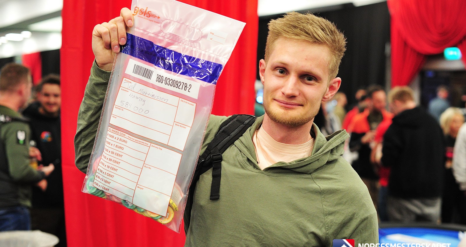 Chipcount før dag 2 i Main Event, Ted Martiniussen