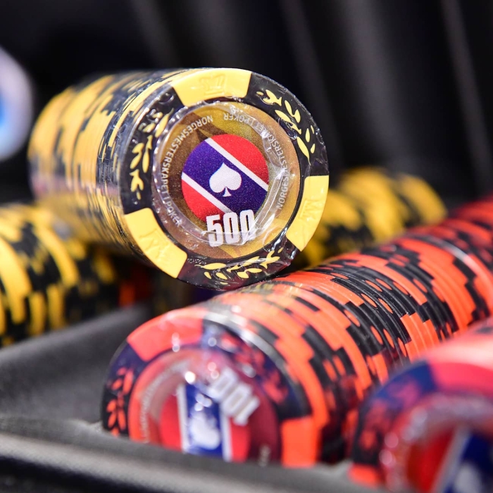 Poker koffert Deluxe, NM i poker, 500 sjetonger