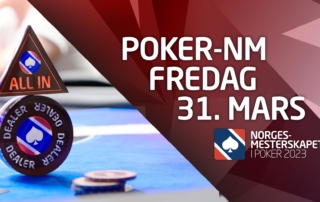 Dette skjer i poker-NM fredag 31. mars 2023