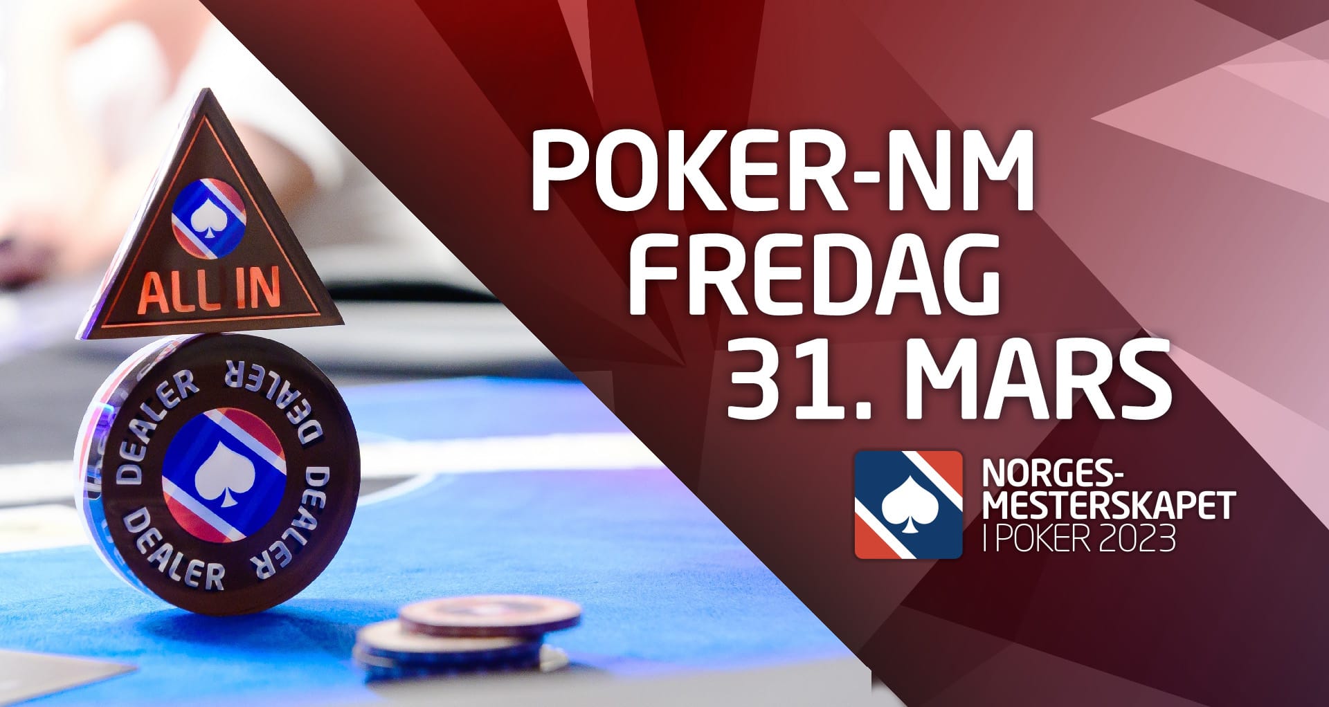 Dette skjer i poker-NM fredag 31. mars 2023