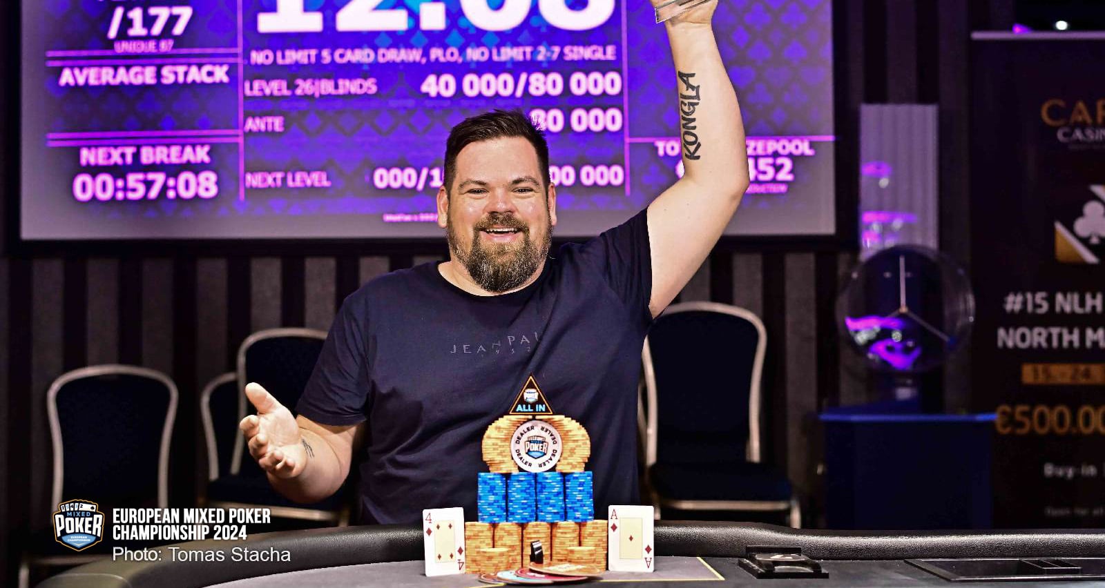 Simon André Solberg første vinner i European Mixed Poker Championship 2024