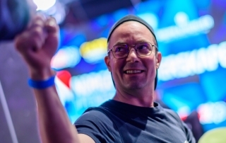 Tarjei Forus da han vant 8-Game i poker-NM 2024.