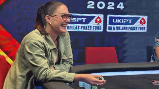 Marte Ruud Sandberg i pokerturneringen ESPT i Spania sommeren 2024.