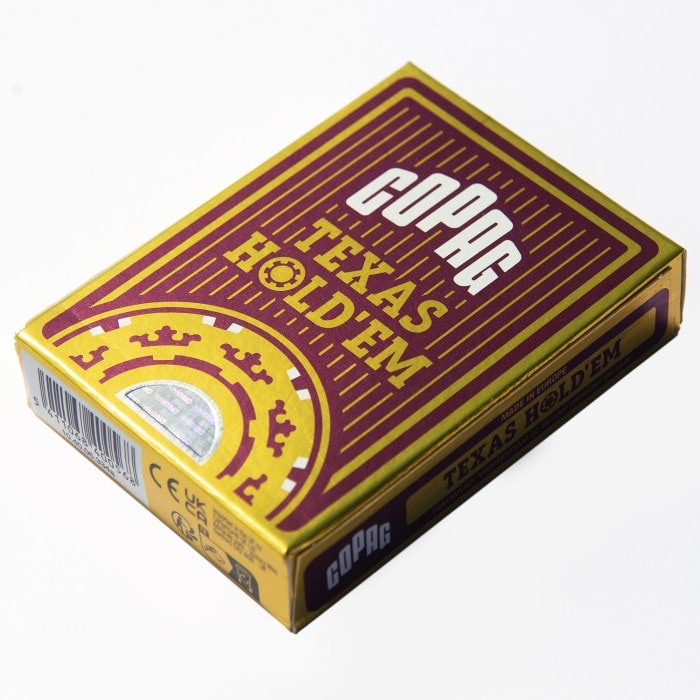 Kortstokk Copag Texas Hold'em Jumbo Index 2, kort, poker, rød