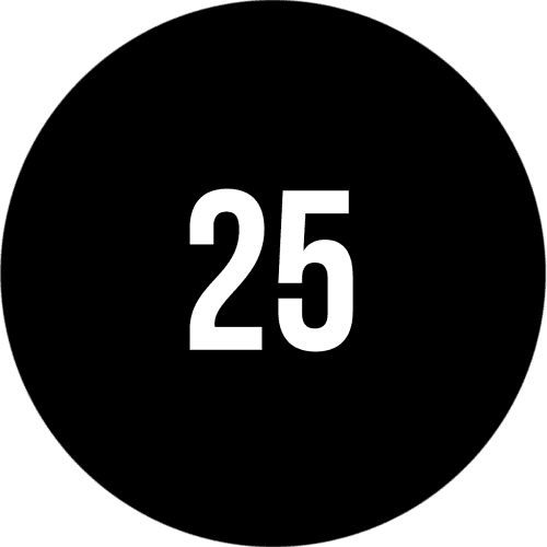 Sjetong med valør 25
