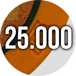 Sjetong med valør 25.000 Oransje (Utgående)