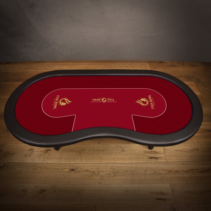 Pokerduk, Fish Bowl, grønn, pokerbord, poker, duk, trekk, bord, tourney.