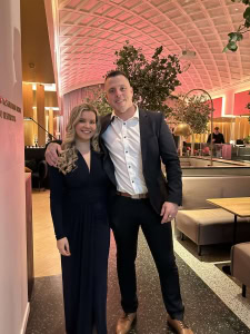 Viktor Aslaksen med kjæresten Maija Iversen