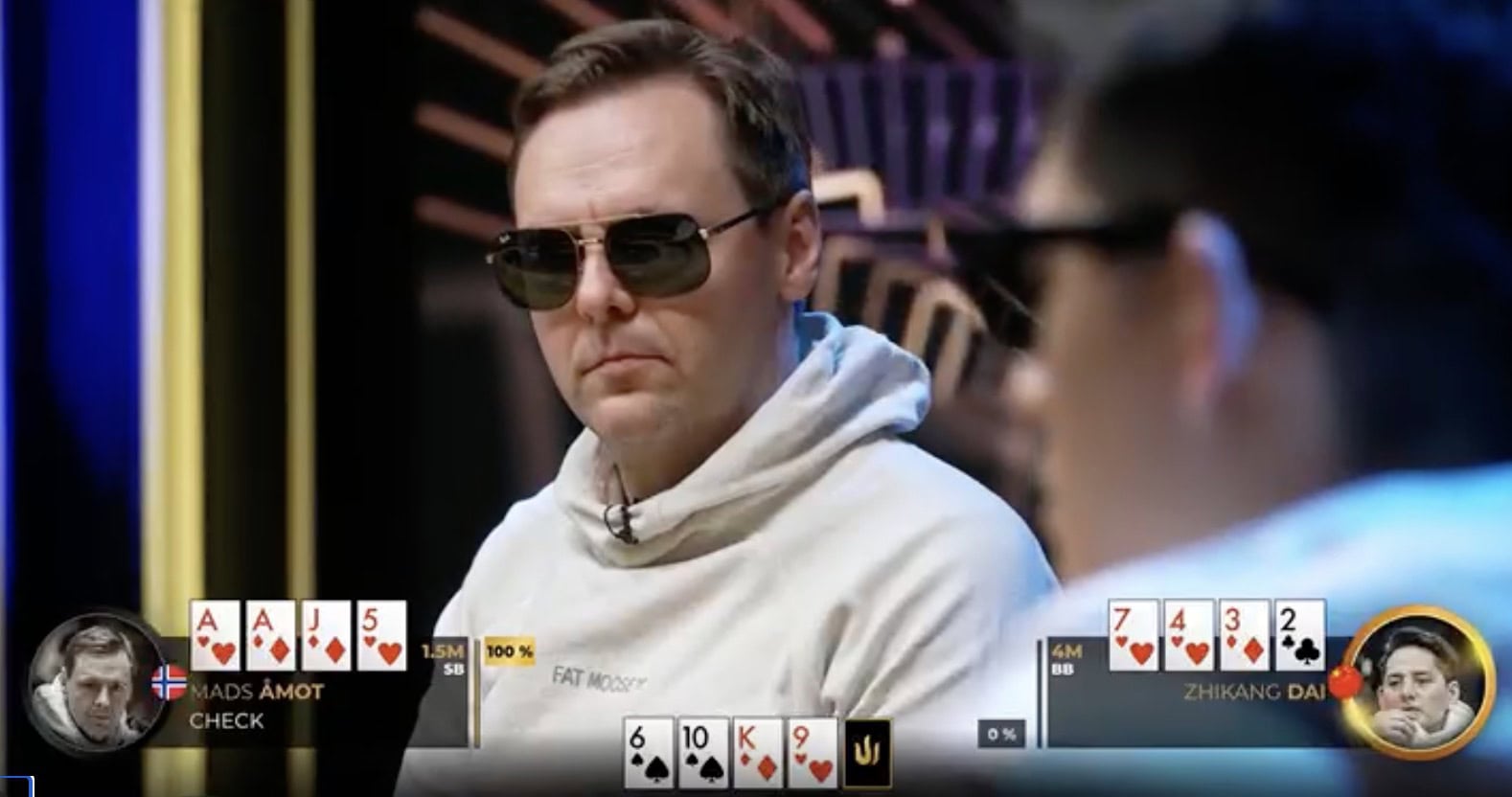 Mads Åmot i Triton Super High Roller Series i Jeju.