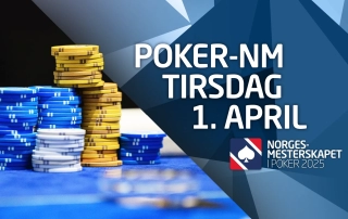 Programmet i poker-NM tirsdag 1 april