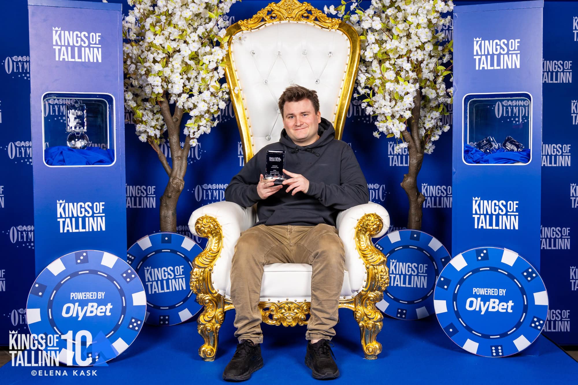 Robert Kaggerud etter seieren i €555 Mystery Bounty i Kings of Tallinn 2025.