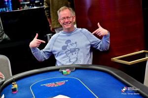 Frode Fagerlig i Main Event dag 1B. 