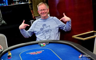 Frode Fagerlig i Main Event dag 1B.