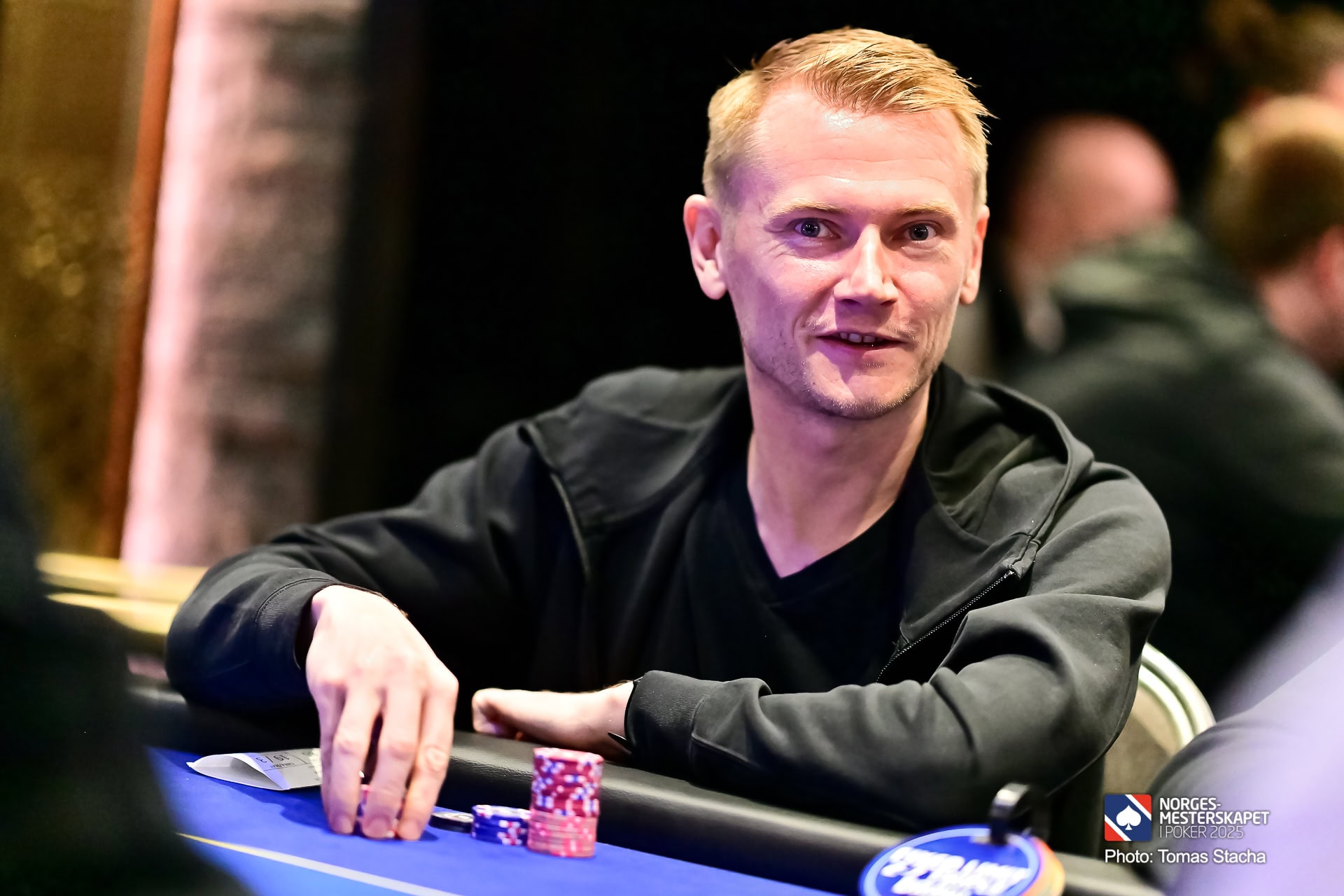 Henrik Tollefsen i Main Event i poker-NM 2025.