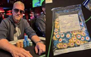 Espen Hagen med sjetongene i Beyond Poker dag 1A.