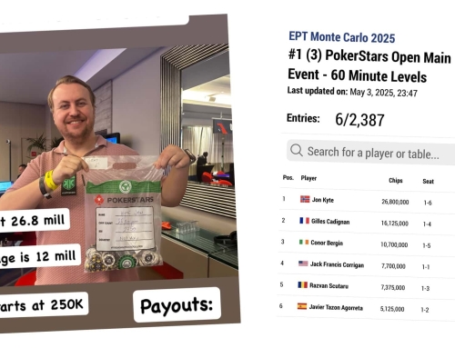 Jon Kyte chippie i PokerStars Open Main Event 2025