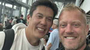Espen Hagen og Johnny Lodden på vei til Las Vegas.