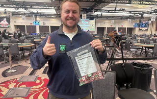 Jon Kyte i pengene i Main Event - igjen. Her på slutten av dag 4 i 2025.