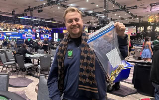 Jon Kyte gjør seg klar for dag 2 i WSOP Main Event 2025.