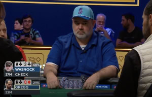 Jon Wasnock er chipleader inn på finalebordet i WSOP Main Event 2025.
