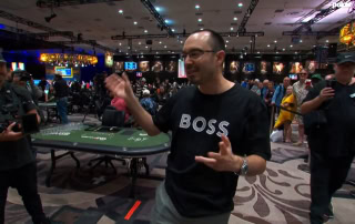 Will Kassouf tydelig opprørt på dag 7 i WSOP Main Event 2025.