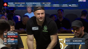 Michael 'The Grinder' Mizrachi på vei mot finalebordet i WSOP Main Event 2025.