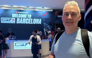 Bjørn Petter Jocumsen på finalebord i EPT Barcelona.