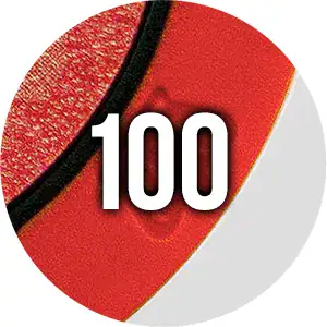 Sjetong med valør 100 Rød