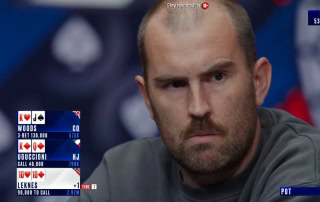 Tobias Jelsa Leknes jakter grovcash i Europa på TV-bordet i Main Event i EPT Barcelona.