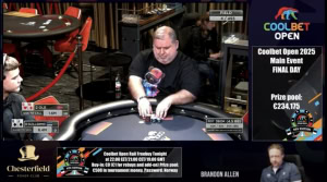 Ole Johan Wasenius på finalebordet i Coolbet Open Main Event 2025.