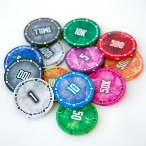 Sjetonger, fiskemotiv, chips, poker, poker.no