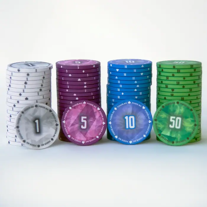 Sjetonger, fiskemotiv, chips, poker, poker.no