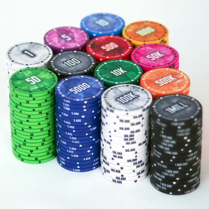 Sjetonger, fiskemotiv, chips, poker, poker.no