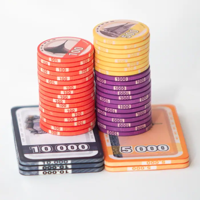 Sjetonger og plaque, seddelmotiv, chips, poker, poker.no