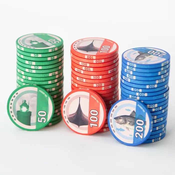 Sjetonger, seddelmotiv, chips, poker, poker.no, stack