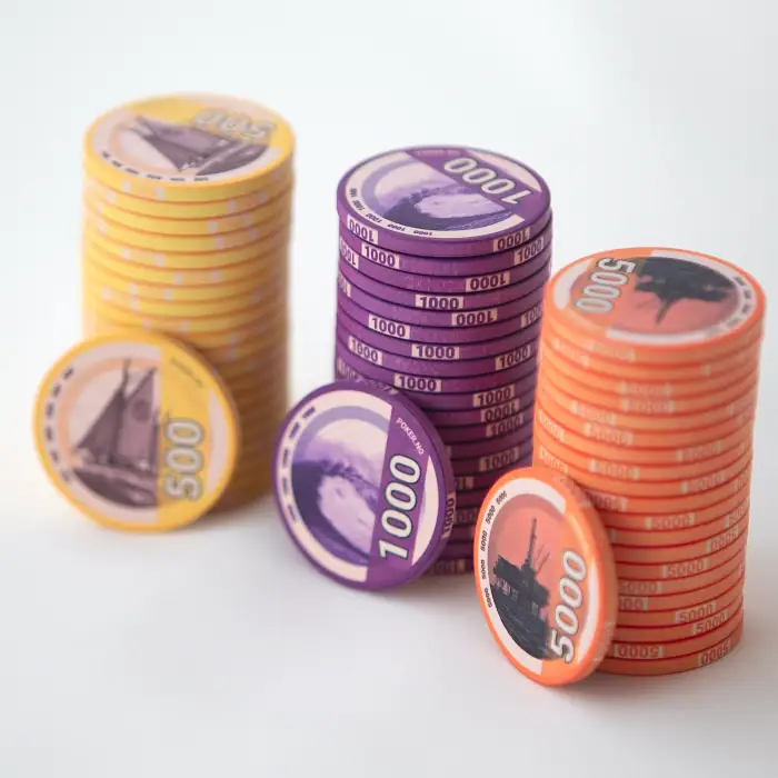 Sjetonger, seddelmotiv, chips, poker, poker.no, stack