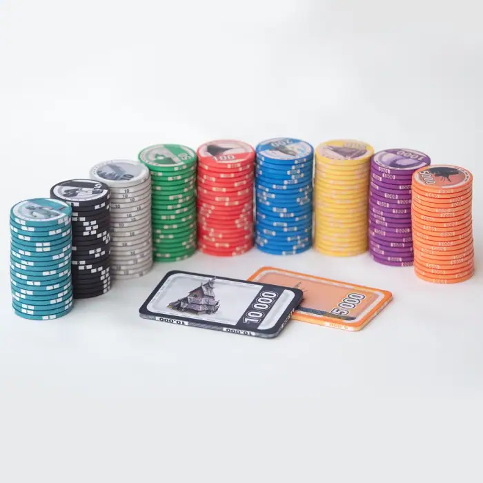 Sjetonger og plaque, seddelmotiv, chips, poker, poker.no