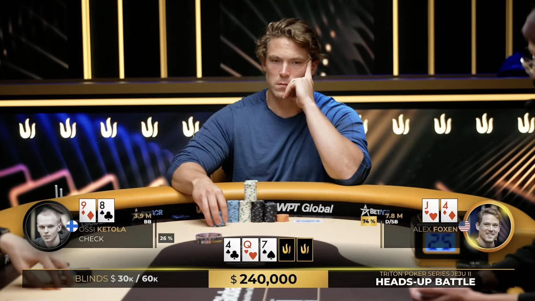 Alex Foxen knuste Ossi Ketola heads up om 12 millioner dollar.
