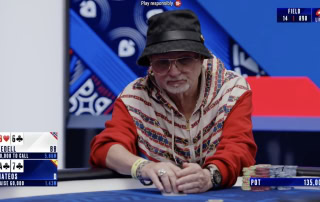 Tom Bedell, her med ti spillere igjen, på vei mot finalebordet i EPT Malta Main Event.